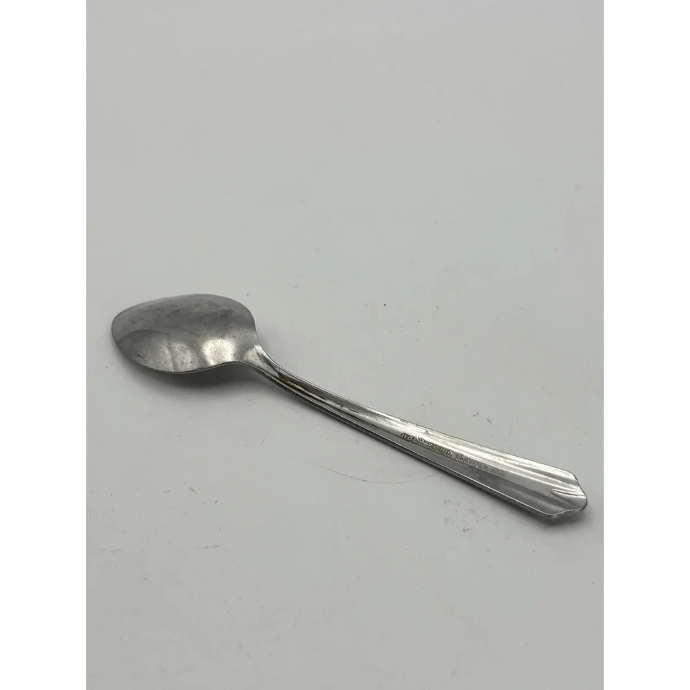Vintage HB Co Spoon Baby Child Dematasse 4in Stainless‎ Steel Flatware